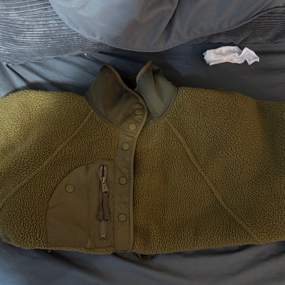 FP Movement by Free People Olive Green Puffer Fleece Jacket